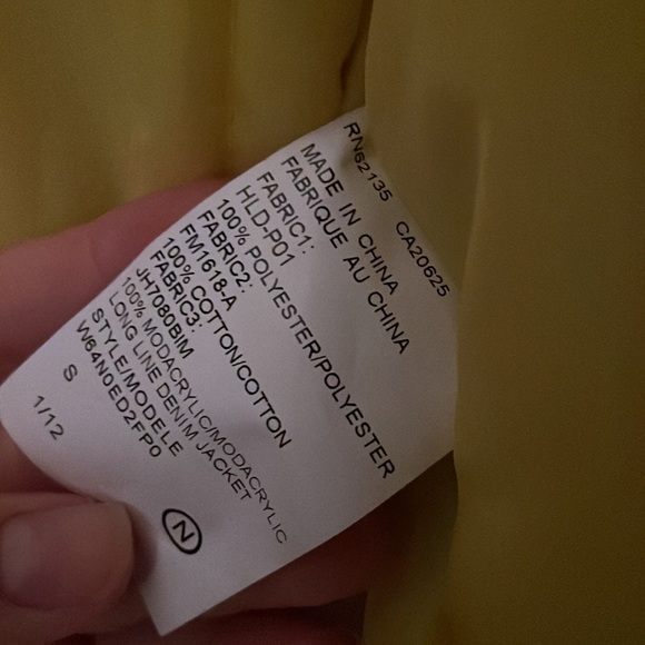 Guess Faux Fur Denim Color Block Coat - Picture 9 of 11